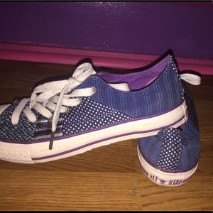 Converse size 8.5 Multi color patchwork preowned